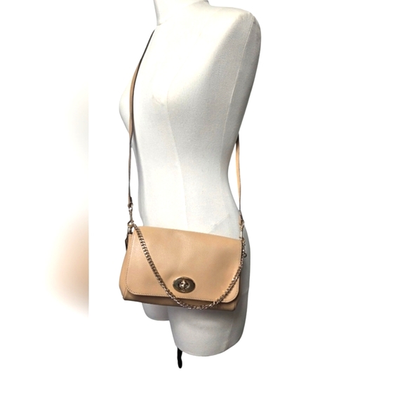 Coach Handbags - Coach Leather Handbag Crossbody Beige